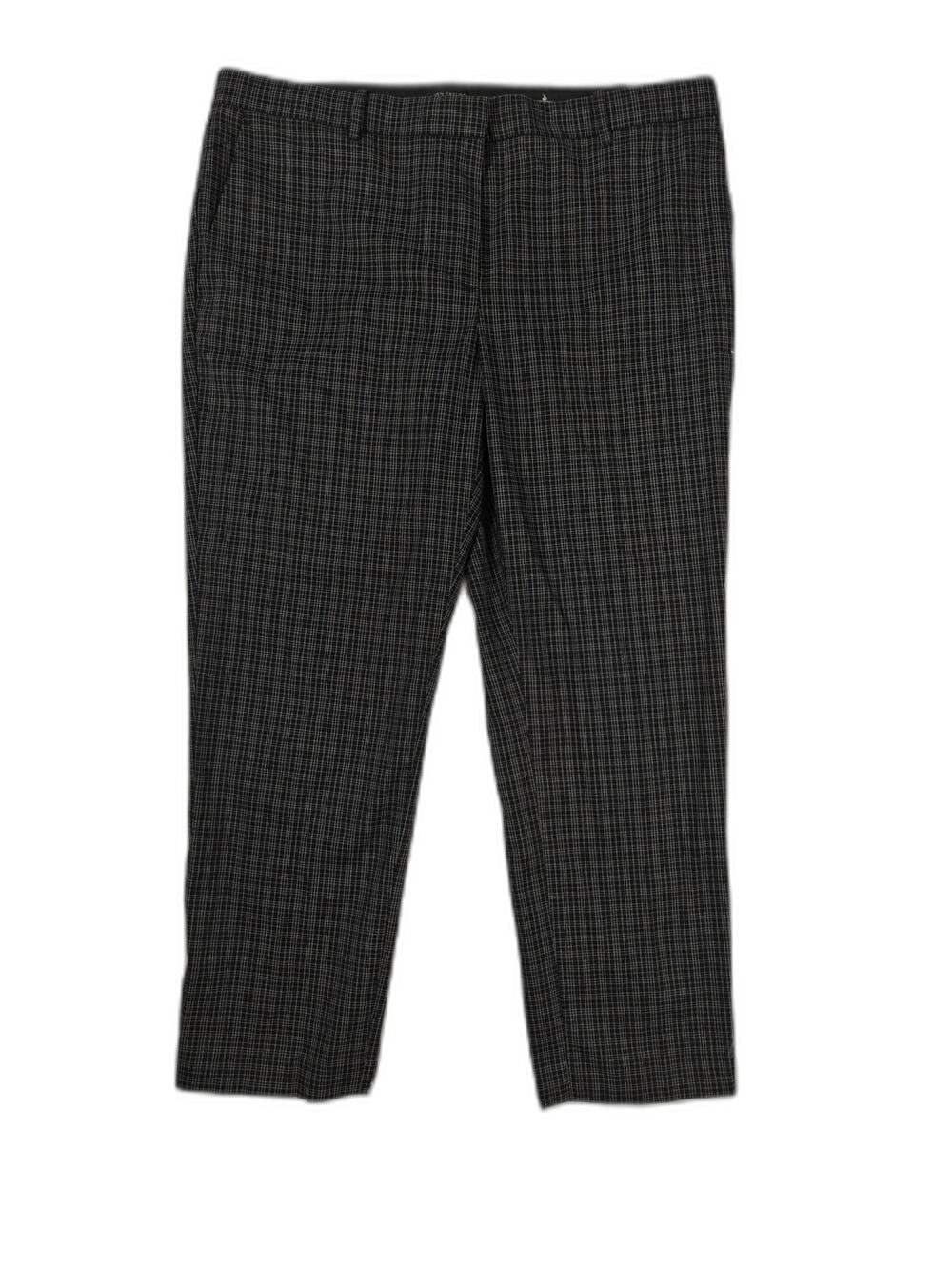 Womens Ann Taylor Dress Pants Black Plaid Size 12